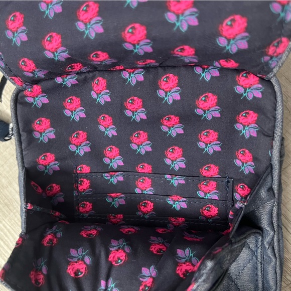 VERA BRADLEY Cotton Mini Hipster Crossbody Purse Crossbody Purse Blue - Picture 10 of 15